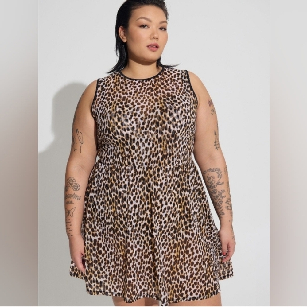 Torrid Leopard Print One Piece Swimsuit